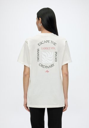 HUGO VINTAGE TEE - T-shirt imprimé - open white