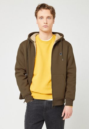 MEYGAL - Felpa con zip - marron