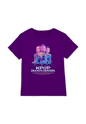 K-POP DEMON HUNTERS - HUNTRIX BILLBOARD POSTER - T-Shirt print - purple