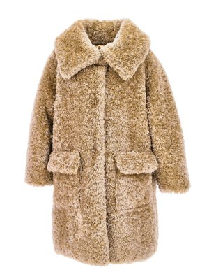 COAT CURLY - Winter coat - beige