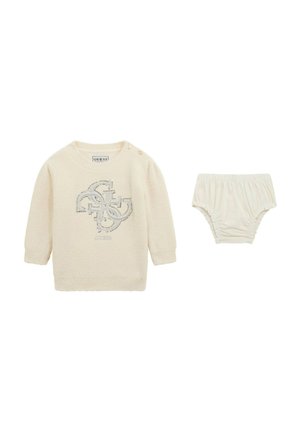 SET - Abito in maglia - weiß