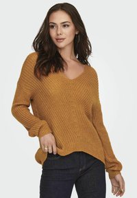 JDY JDYNEW MEGAN NOOS - Strickpullover - sudan brown