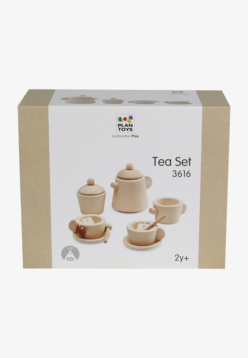 Plan Toys TEA SET - Jouet en bois - beige/doré - ZALANDO.FR