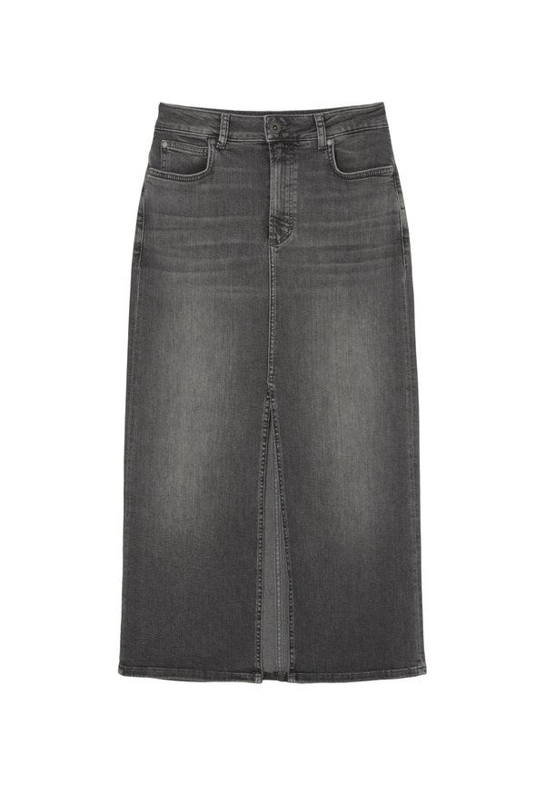 REGULAR LENGTH FIT SLIT AT FRONT - Denim skirt4