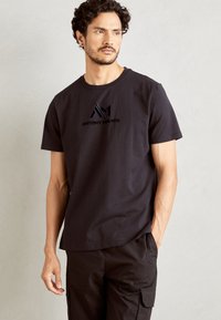 Antony Morato REGULAR FIT WITH FLOCK AND MATT LOGO - Camiseta estampada - ink blue