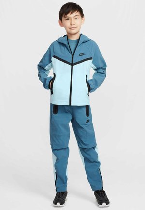 TECH - Felpa con zip - glacier blue smoky blue black