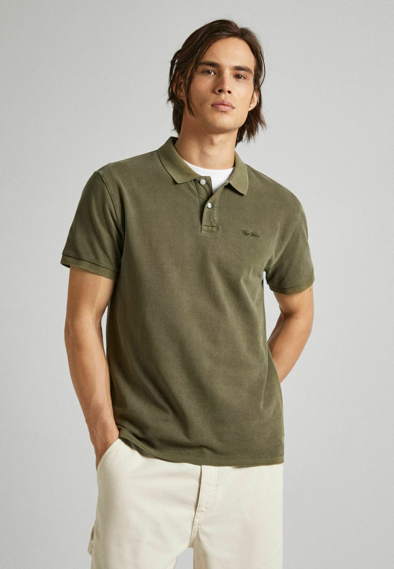 Pepe Jeans NEW OLIVER - Polo marškinėliai - military green