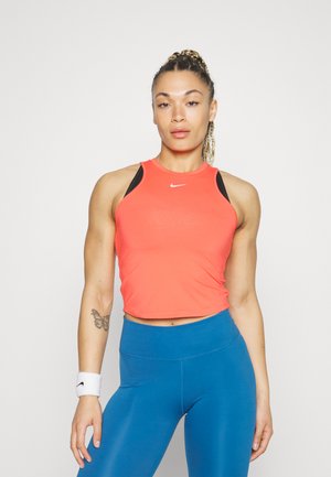 Nike Performance W NK ONE LUXE DF MD CRP TNK E - Topp - ember glow/(reflective silv)