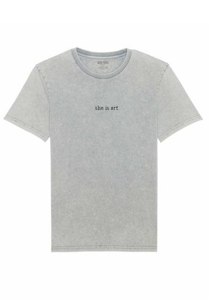 Mira Paris EMBROIDERY VINTAGE UNISEX - T-Shirt print - light grey