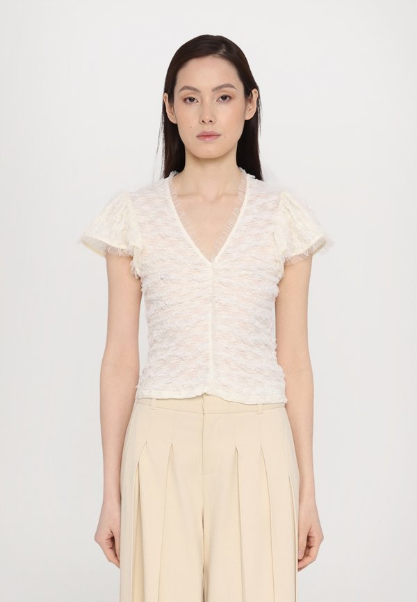 CASSIA V NECK - Blouse - creme