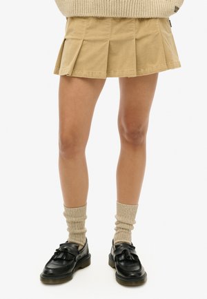 Superdry Pleated skirt - stone wash