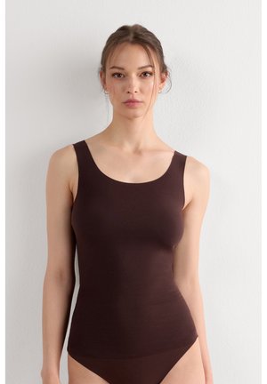 Intimissimi, ROUND NECK AND RAW CUT - Caraco - dark brown