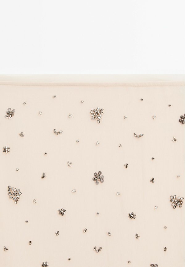 WITH RHINESTONES  - A-line skirt - beige3