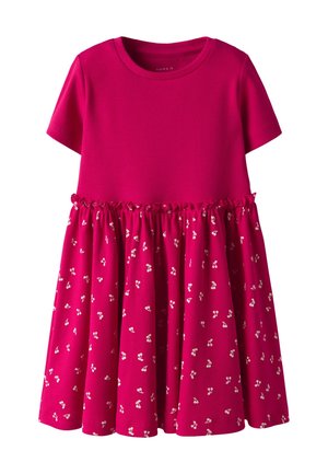 Name it, NMFHAISY SS DRESS PB - Strickkleid - rot