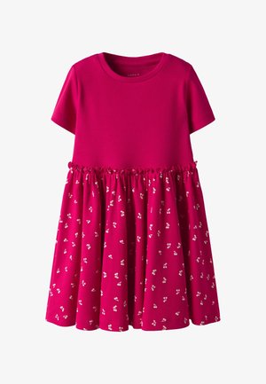 Name it, NMFHAISY SS DRESS PB - Robe pull - rot