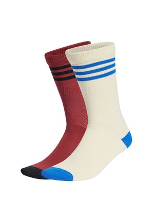 TEXTURED CREW 2.0 PAIRS - Socks - cream white   preloved ruby