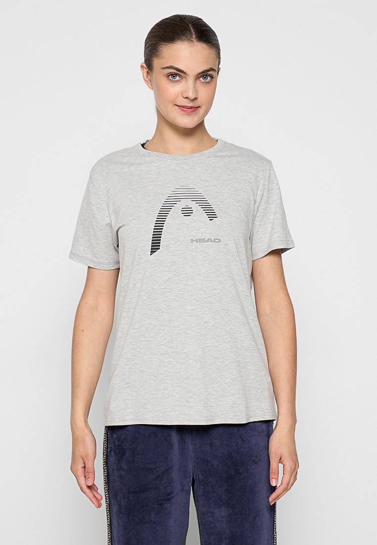 Head T-shirt print grijs Head T-shirt print grijs