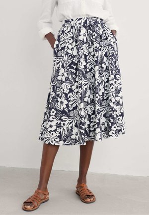 READY SAIL - A-line skirt - garden flowers maritime garden flowers maritime