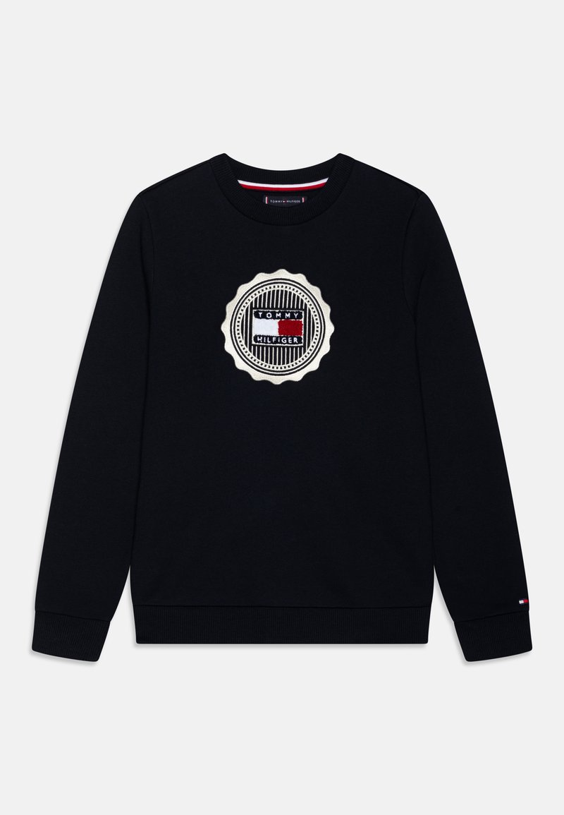 Tommy Hilfiger STAMP EMBROIDERY - Felpa - desert sky