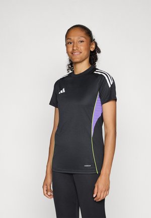 TIRO25C TRAINING JERSEY WOMEN - Αθλητικό μπλουζάκι - black/purple rush