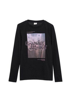 MIT FRONT - Langarmshirt - schwarz