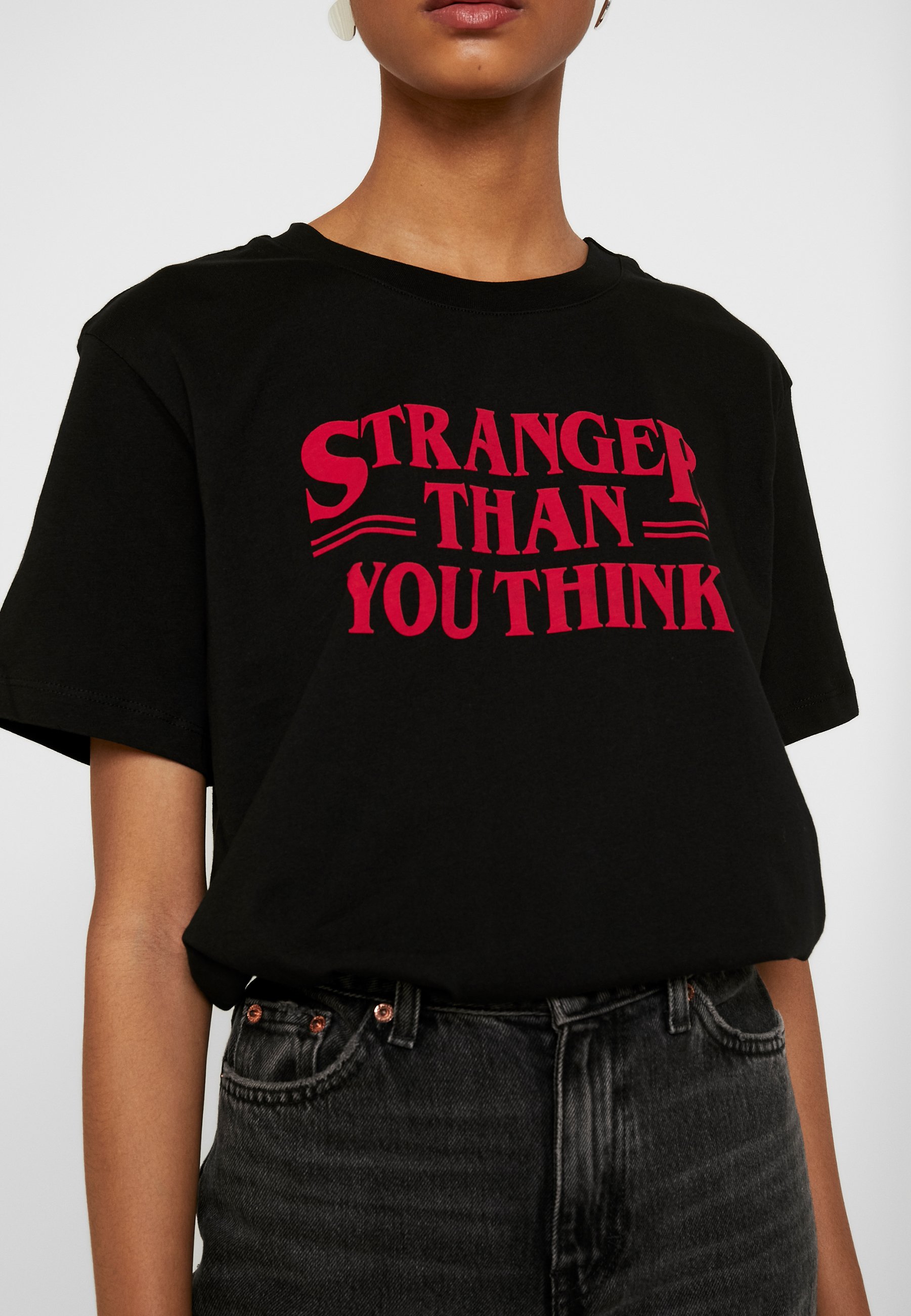 Even\u0026Odd Print T-shirt - black 