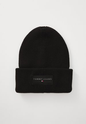 LINEAR BEANIE UNISEX - Bonnet - black