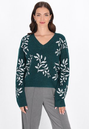 Strickpullover - dark green