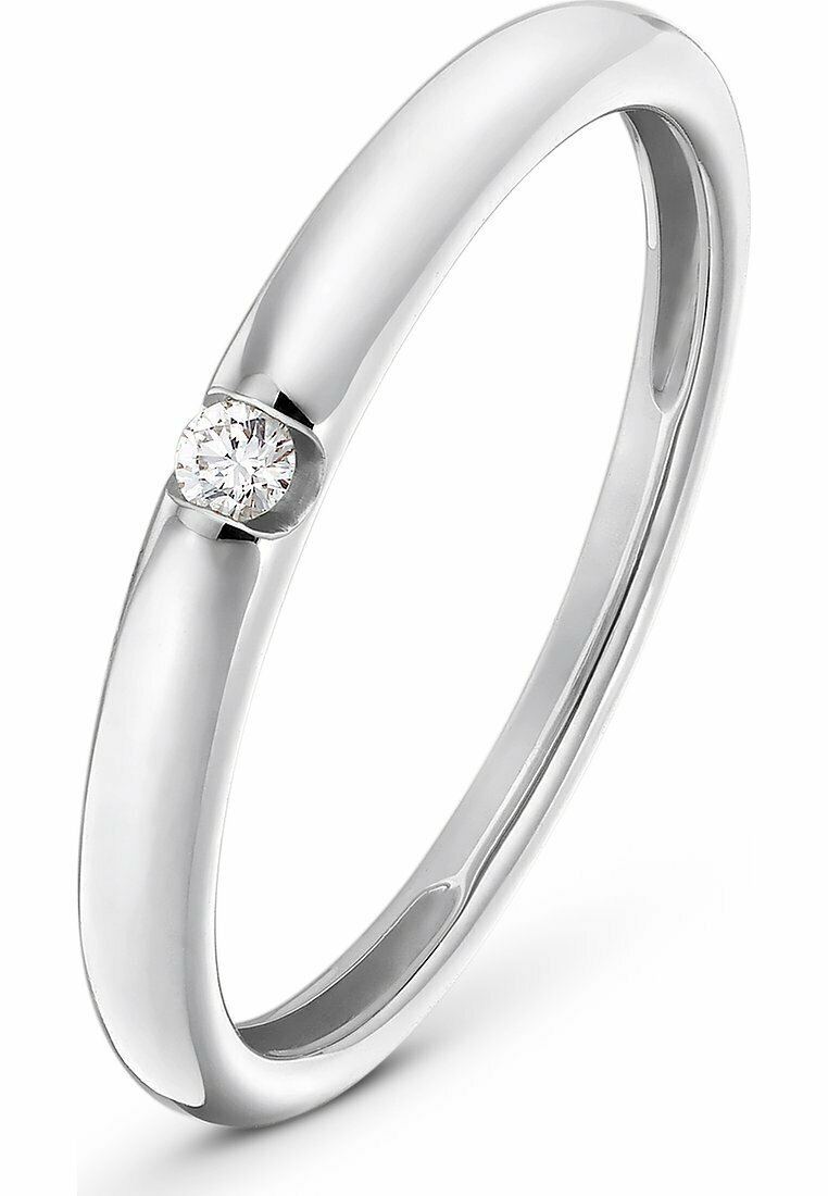 CHRIST Ring - weißgoldfarben/weiß - Zalando