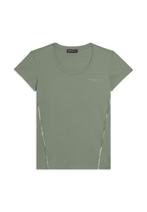 MANICA CORTA CON LOGO E INSERTI ELASTICI - T-shirt basic - green