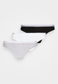 UNDERWEAR THONG 3 PACK - Stringit - black/white/silver