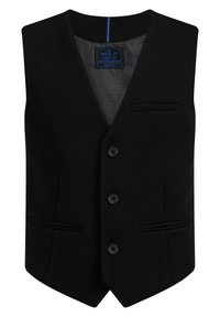 WE Fashion MET STRUCTUUR - Kostymväst - black