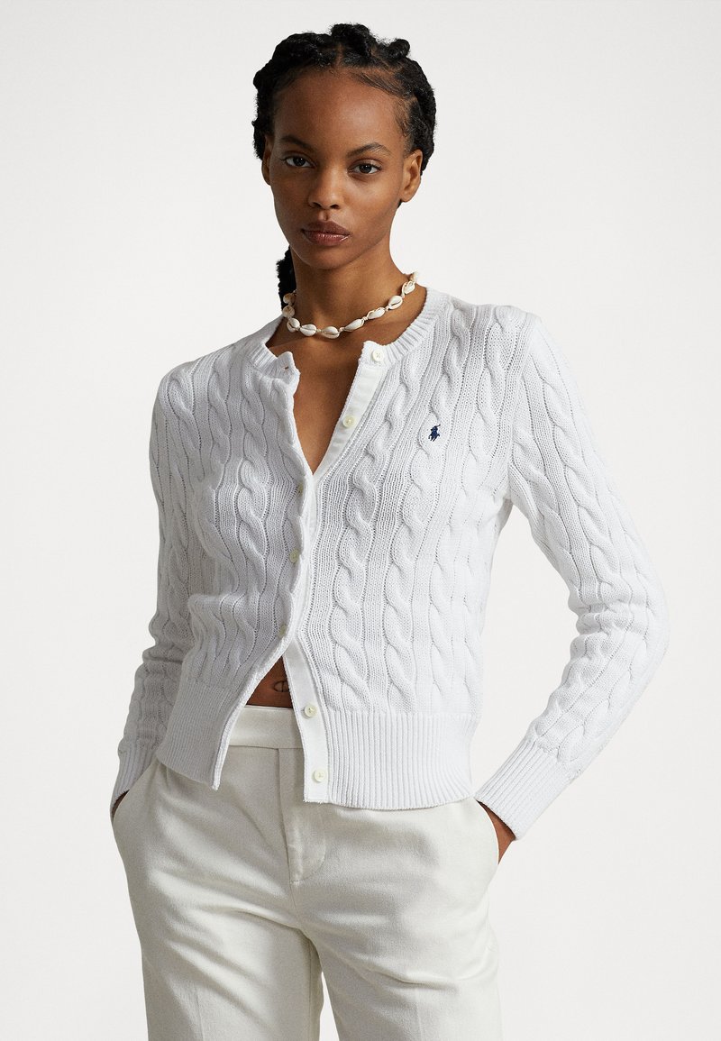 Polo Ralph Lauren LONG SLEEVE CARDIGAN Vest white/wit Zalando.nl