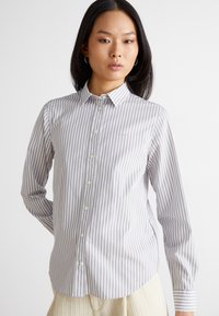 GANT STRIPED - Button-down blouse - mid grey