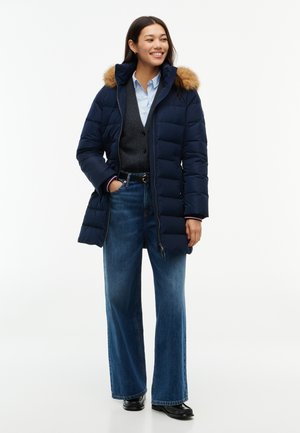 Tommy Hilfiger, WATER REPELLENT DOWN SLIM HOODED COAT - Пухено палто - dark blue