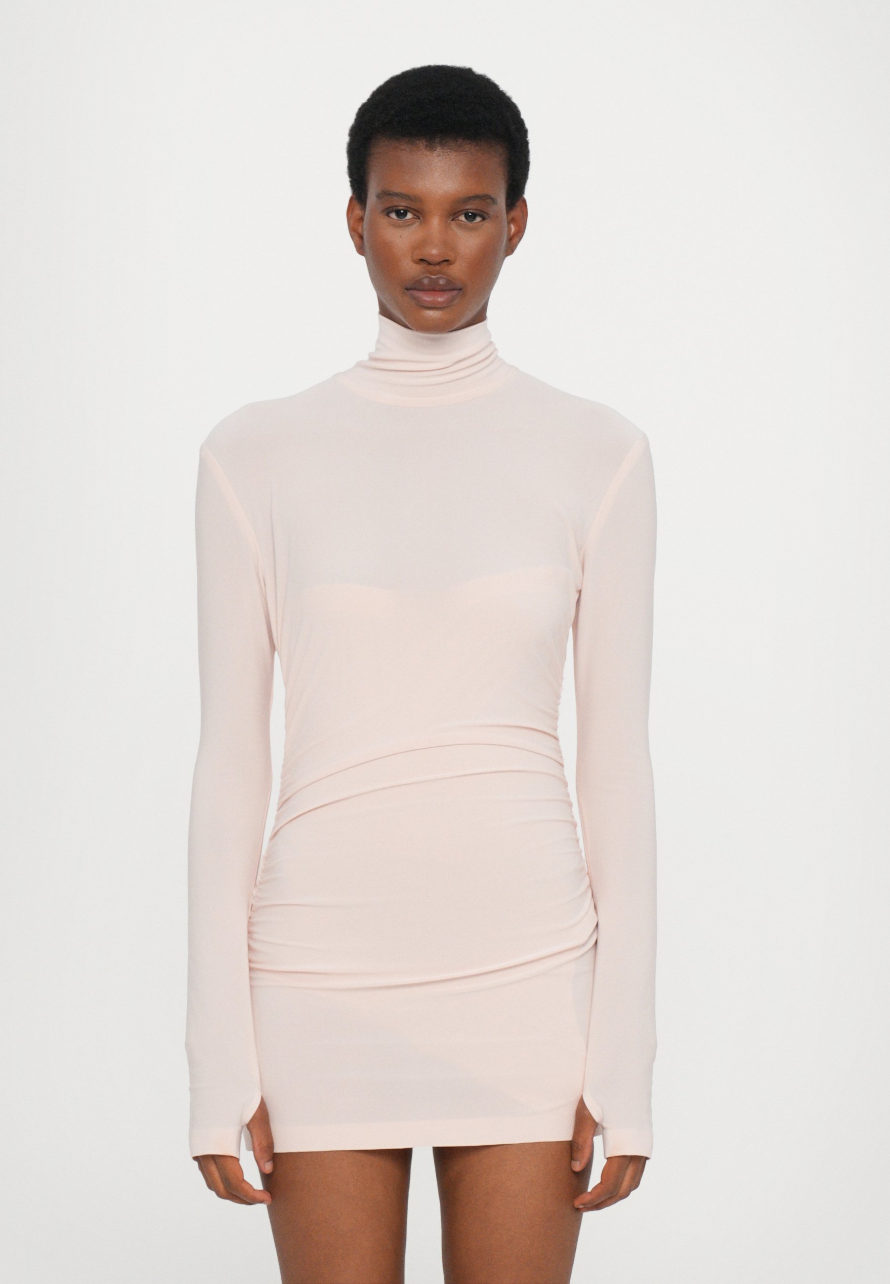 Norma Kamali LONG SLEEVE TURTLENECK PICKLEBALL DRESS - Cocktail dress / Party dress - baby/nude - Zalando.ie Norma Kamali LONG SLEEVE TURTLENECK PICKLEBALL DRESS - Cocktail dress / Party dress - baby/nude - Zalando.ie