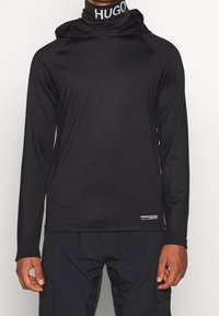 HUGO Felpa con cappuccio - black