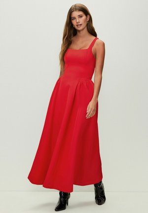 REGULAR FIT CINCHED WAIST - Maxi šaty - bright red