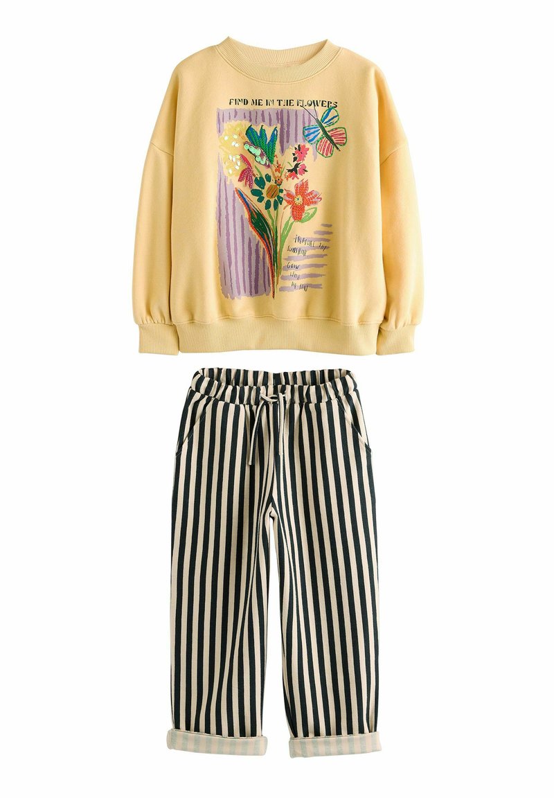 Next SET - Stoffhose - monochrome stripe