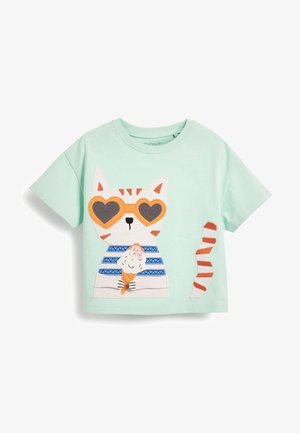 Camiseta estampada - mint green cat
