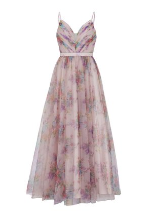 Swing HEY KYLA - TULLE ROBE WITH FLORAL ALLOVER PRINT - Abito da sera - pale lipstick