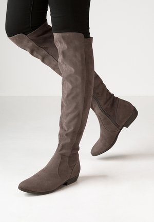 Stivali sopra il ginocchio - taupe