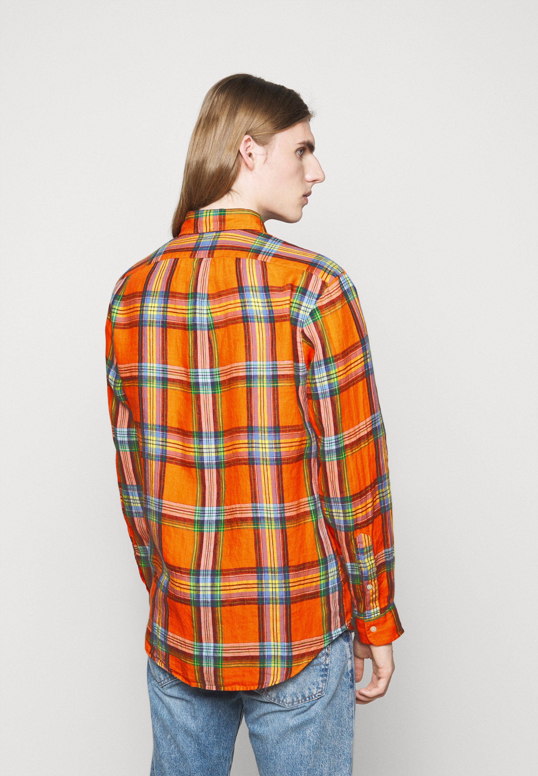 plaid polo jacket