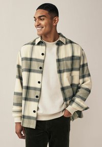 Next - TEXTURED CHECK  - Camisa - ecru cream green Imagen en miniatura 1