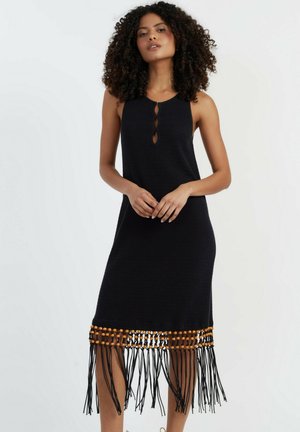 LAURA WHITMORE BEADED - Gebreide jurk - black