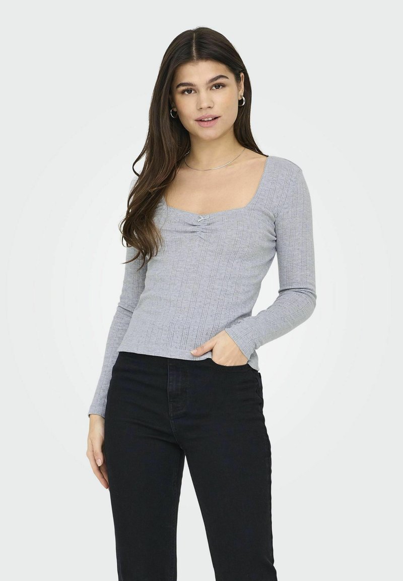 JDY Ilgarankovis viršutinės dalies drabužis - light grey melange