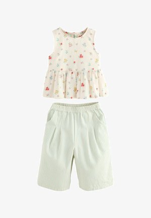 REGULAR FIT - CATH KIDSTON SET - Pantaloni - ecru ditsy