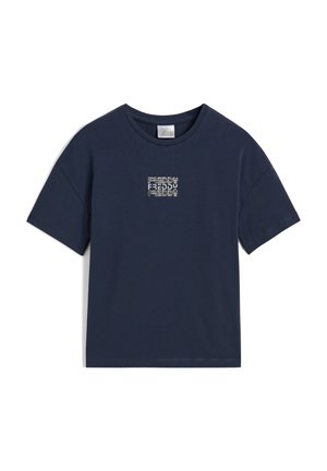 CON LOGO SPECCHIATO - Camiseta estampada - blue