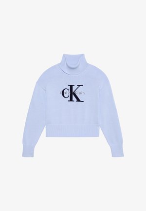 Calvin Klein Jeans, LS LOGO TNECK PULLOVER - Πουλόβερ - sweet blue