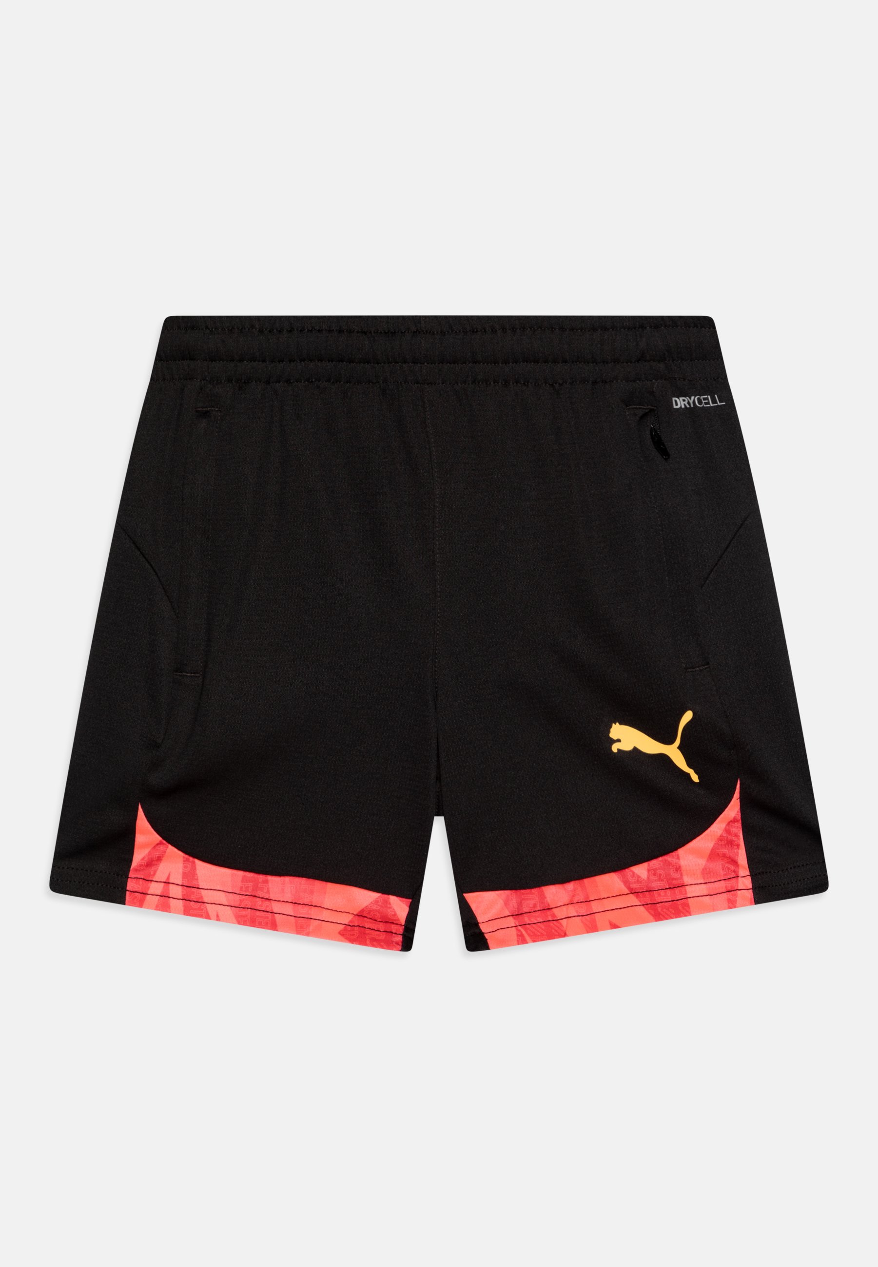 Puma JR UNISEX Sports shorts black/sunset glow/black Zalando
